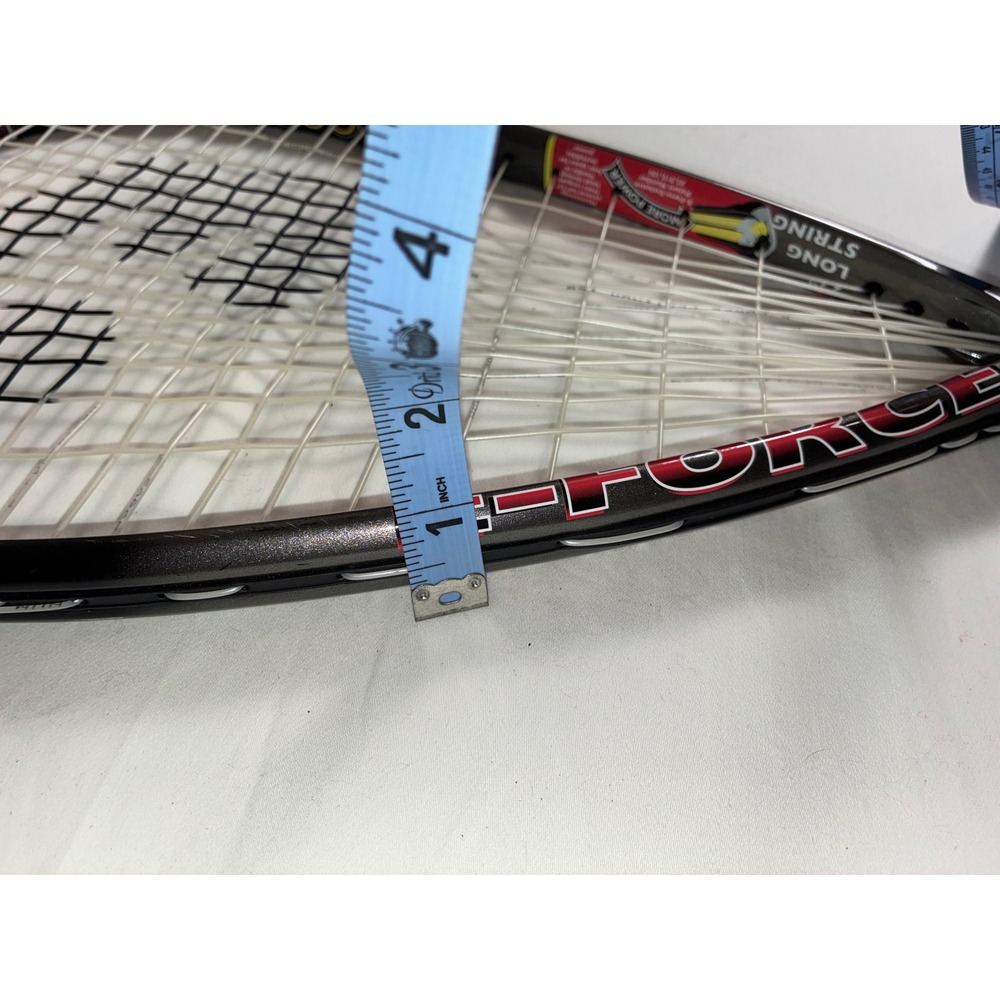E-Force Uproar Racquetball Racquet 22 In LongString Tri-Tear Graphite Black Red - Picture 9 of 9